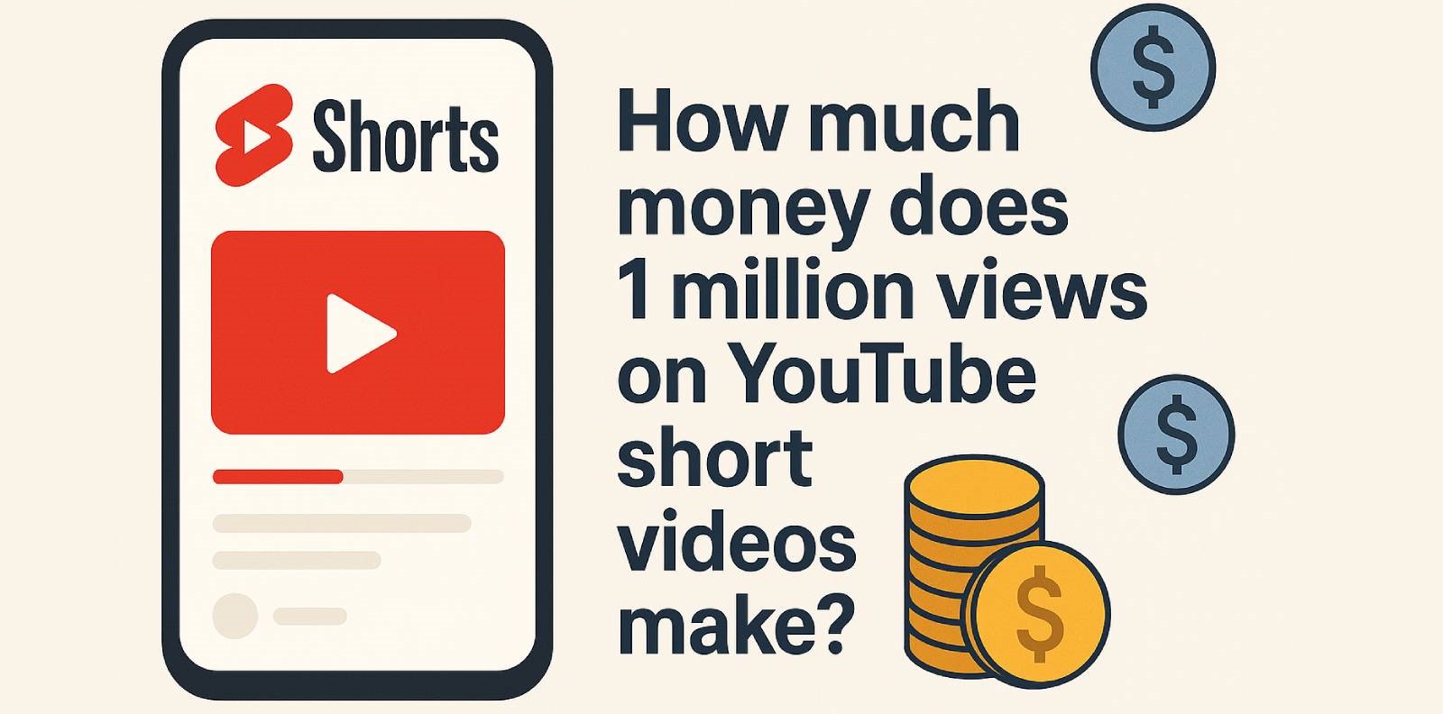 How much money does 1 million views on YouTube short videos make?